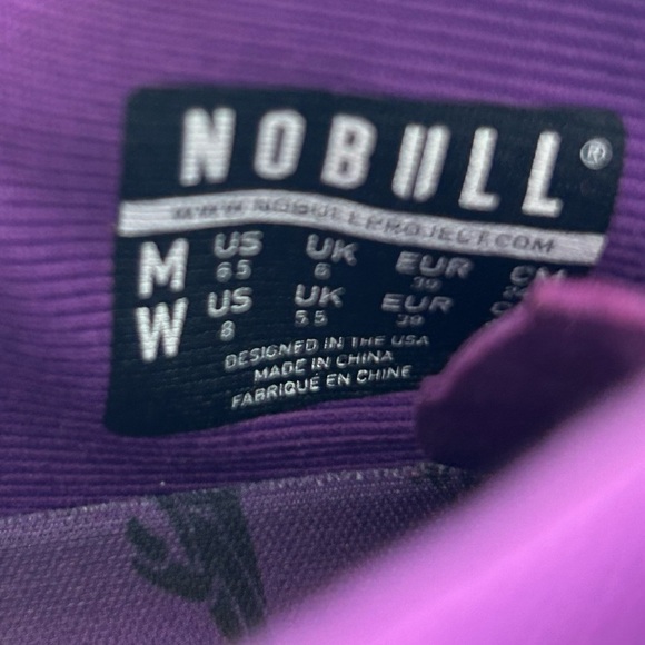 NOBULL Trainer Shoes Purple Pink Camo Womens 8 Mens 6.5 Athletic Workout Gym - Picture 9 of 10